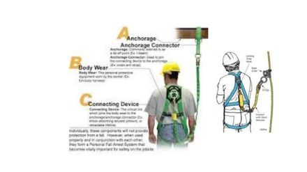 Components of a Personal Fall Arrest System PFAS